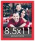 8.5x11 Classic Modern Red Picture Frame - UV Acrylic, Foam Board Backing, Hanging Hardware